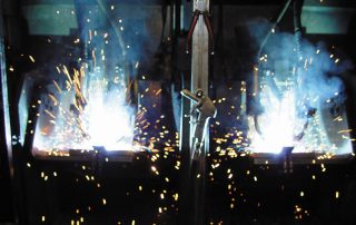 Brake shoes production area - Welding